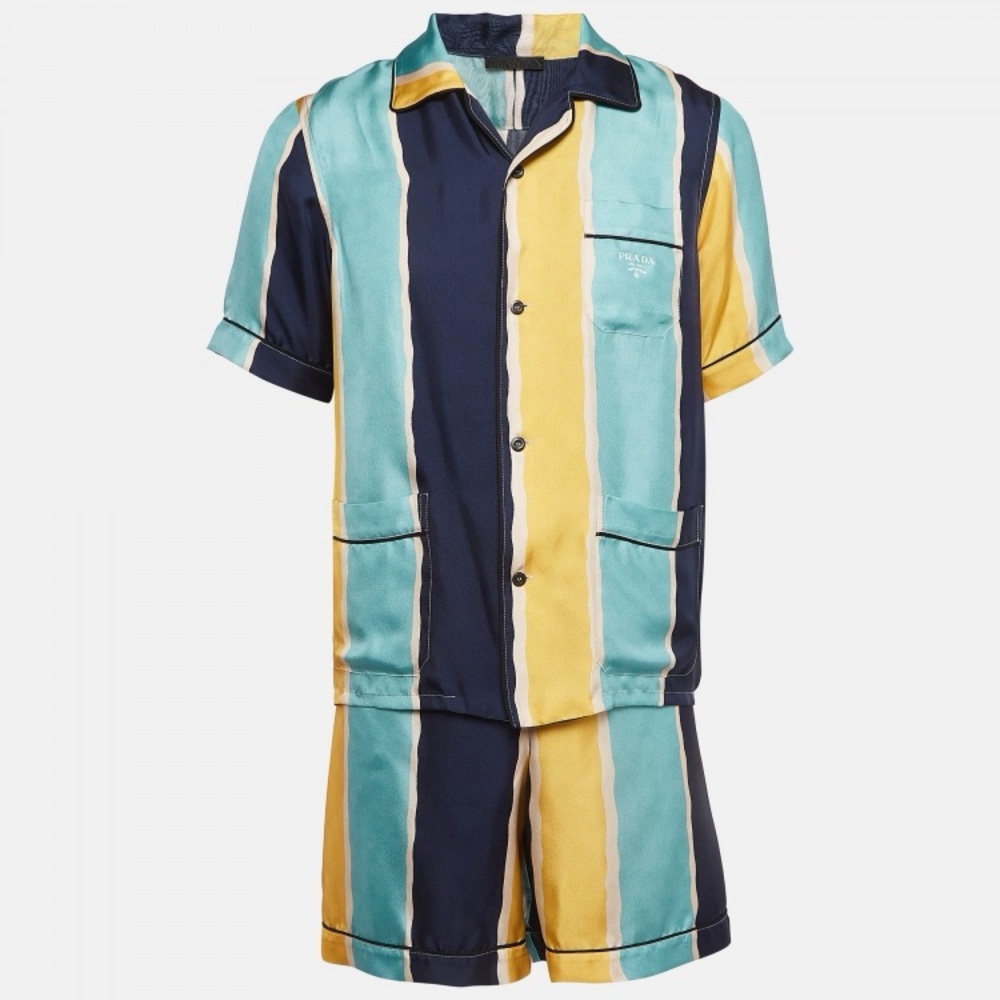 Prada Men’s Silk Shirt and Shorts Set